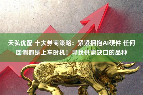 天弘优配 十大券商策略：紧紧拥抱AI硬件 任何回调都是上车时机！寻找供需缺口的品种